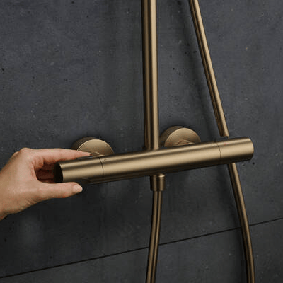 Hansgrohe Pulsify S260 Puro thermostatische kraan regendoucheset brushed bronze