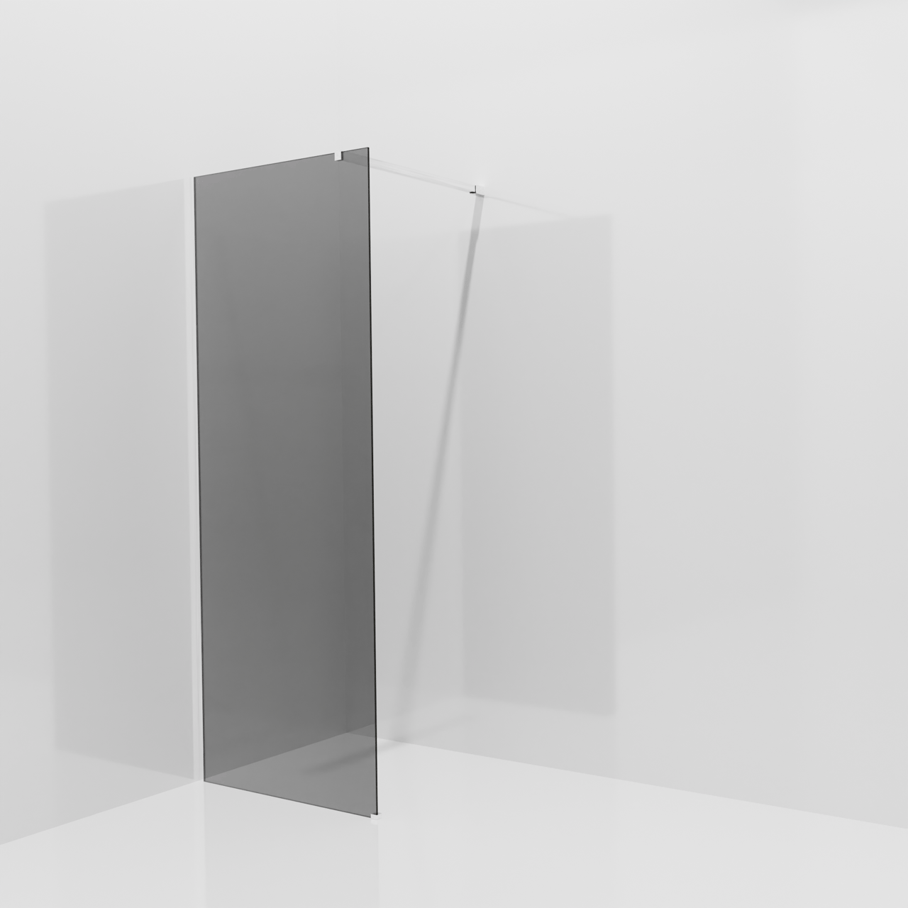 Balmani Modular inloopdouche: 80 x 200 cm, Rookglas, Glanzend chroom profielen