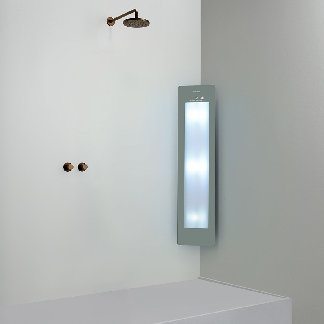 Sunshower Plus M Infrarood en UV Opbouw in hoek organic grey