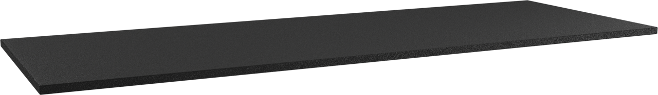 Storke Panton Einzel- oder Doppelwaschtischplatte, mattschwarze pulverbeschichtete mdf, 150 x 52 cm