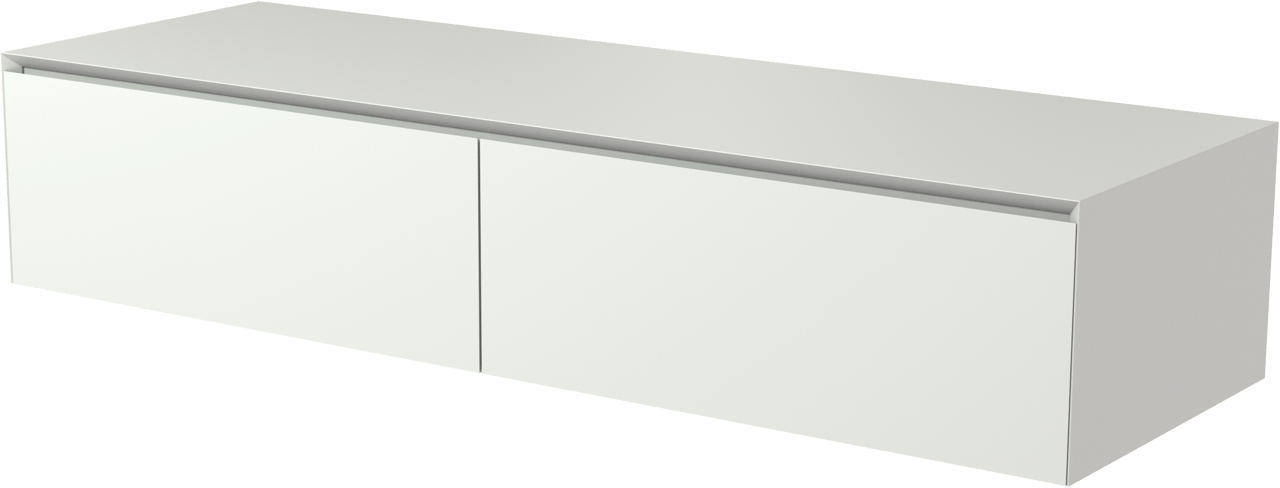 Balmani Mitra Elements zwevende wastafelonderkast 150 x 50 cm mat wit 2 lades