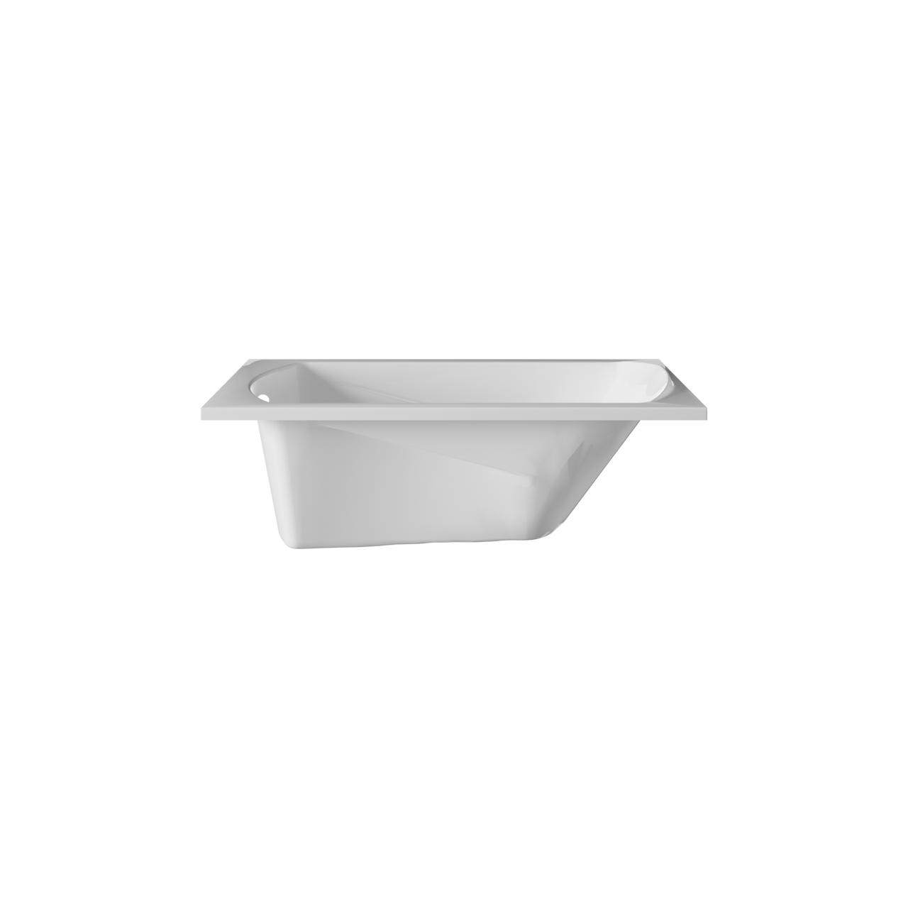 Linie Tessa Mini eenpersoons inbouwbad 120 x 70 cm acryl Hoogglans Wit