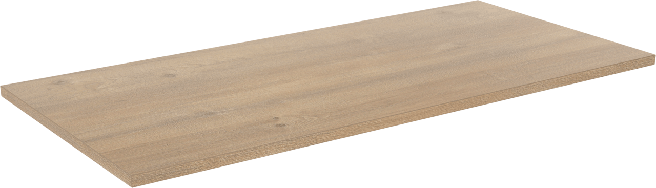 Linie Classo staand badkamermeubel 100 x 46 cm natuur eik met Lado enkel of dubbel tablet in melamine natuur eik