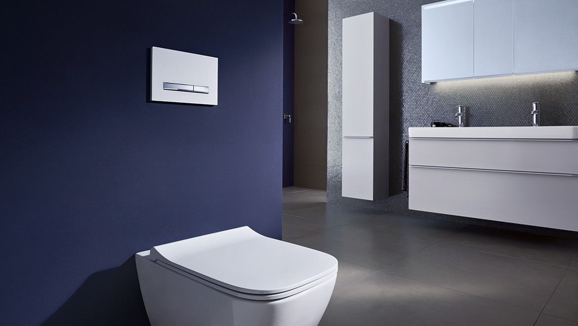 Geberit Smyle Square hangtoilet wit randloos