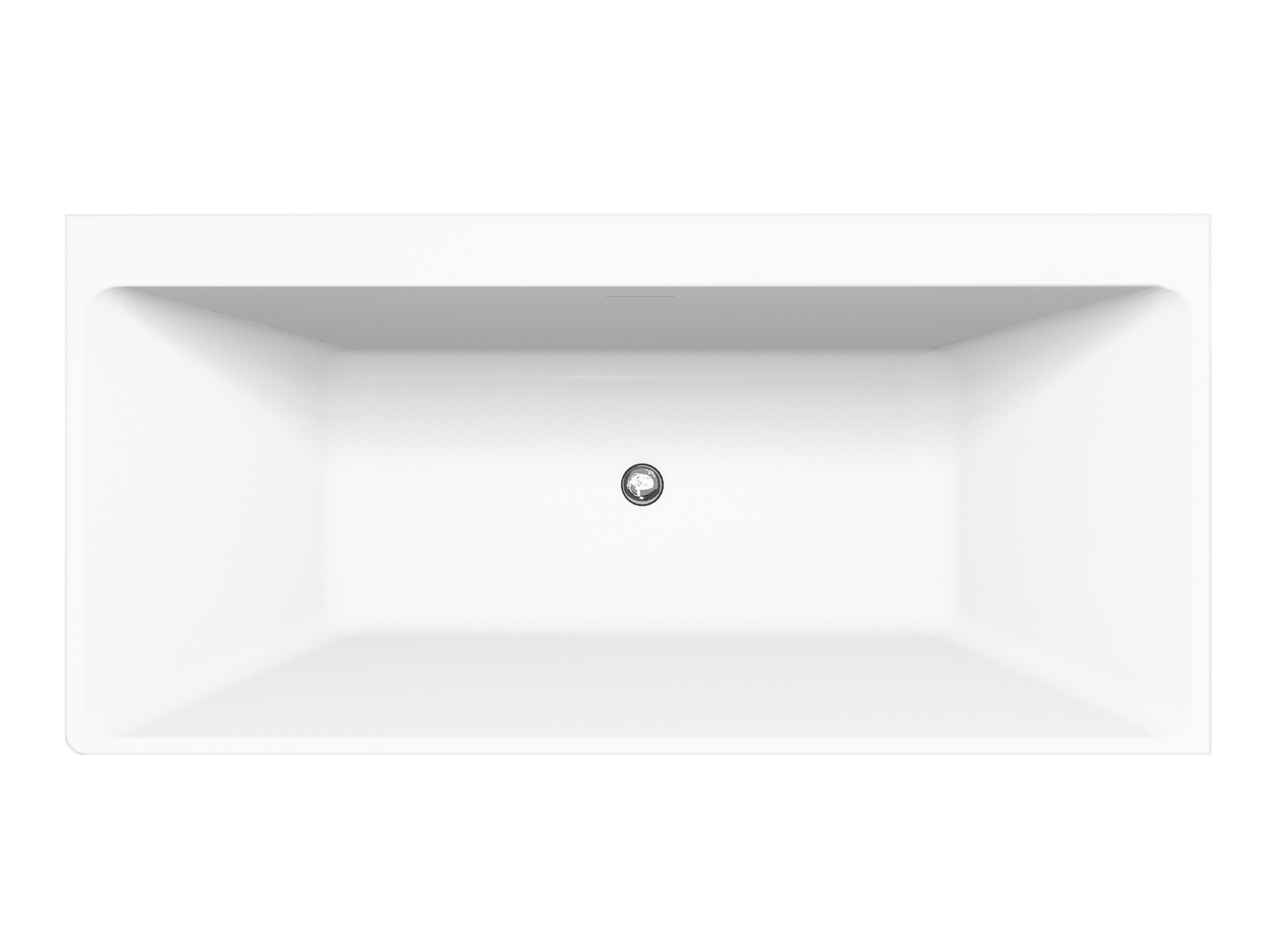 Luca Varess Coda baignoire d'angle droite duo 190 x 90 cm acrylique blanc mat