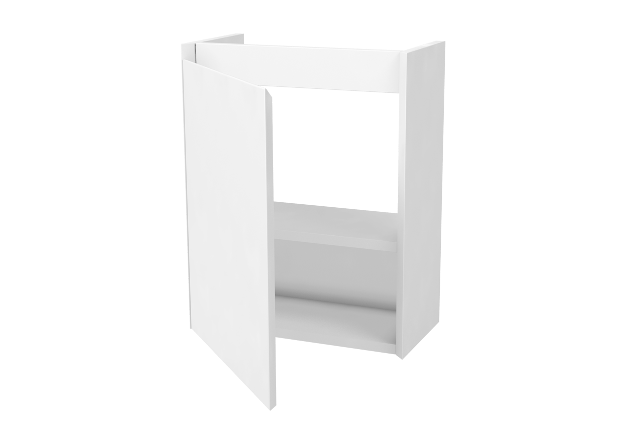 Balmani Mitra zwevend toiletmeubel 42 x 21 cm mat wit met Dama wastafel in matte Solid Surface