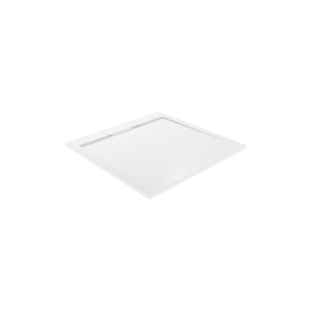 Balmani Indus receveur de douche 90 x 90 cm marbre composite blanc mat texture ardoise
