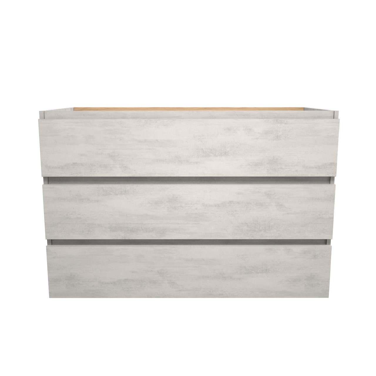 Balmani Lucida meuble sous-lavabo a poser 120 x 55 cm béton gris argent 3 tiroirs