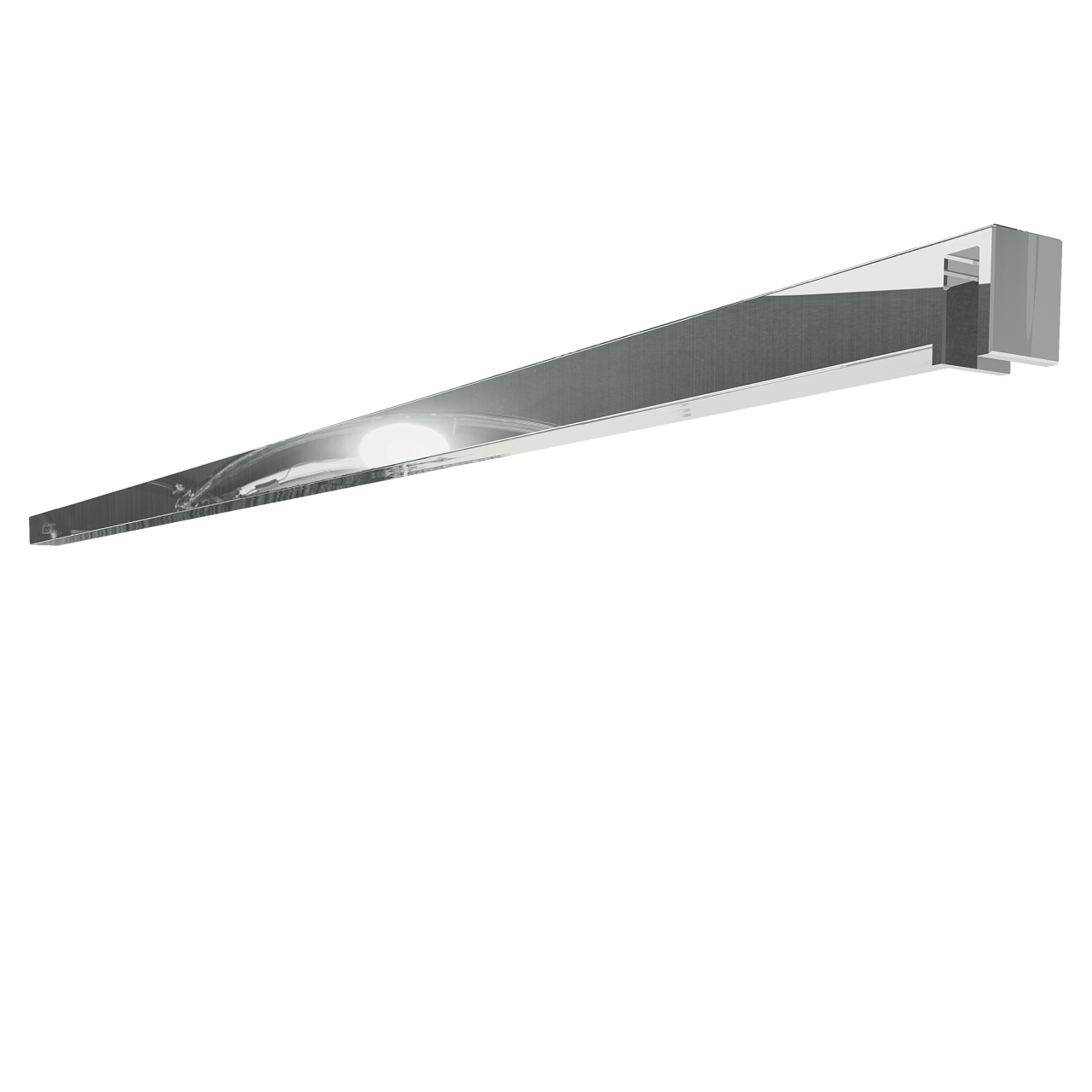 Balmani Modular douche à l'italienne 90 x 200 cm verre miroir reflex profil chrome brillant