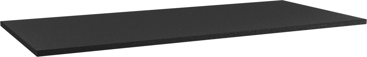 Storke Panton Einzel- oder Doppelwaschtischplatte, mattschwarze pulverbeschichtete mdf, 120 x 52 cm