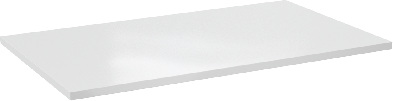 Linie Lado tablette simple marbre composite Blanc Brillant 80 x 46 cm