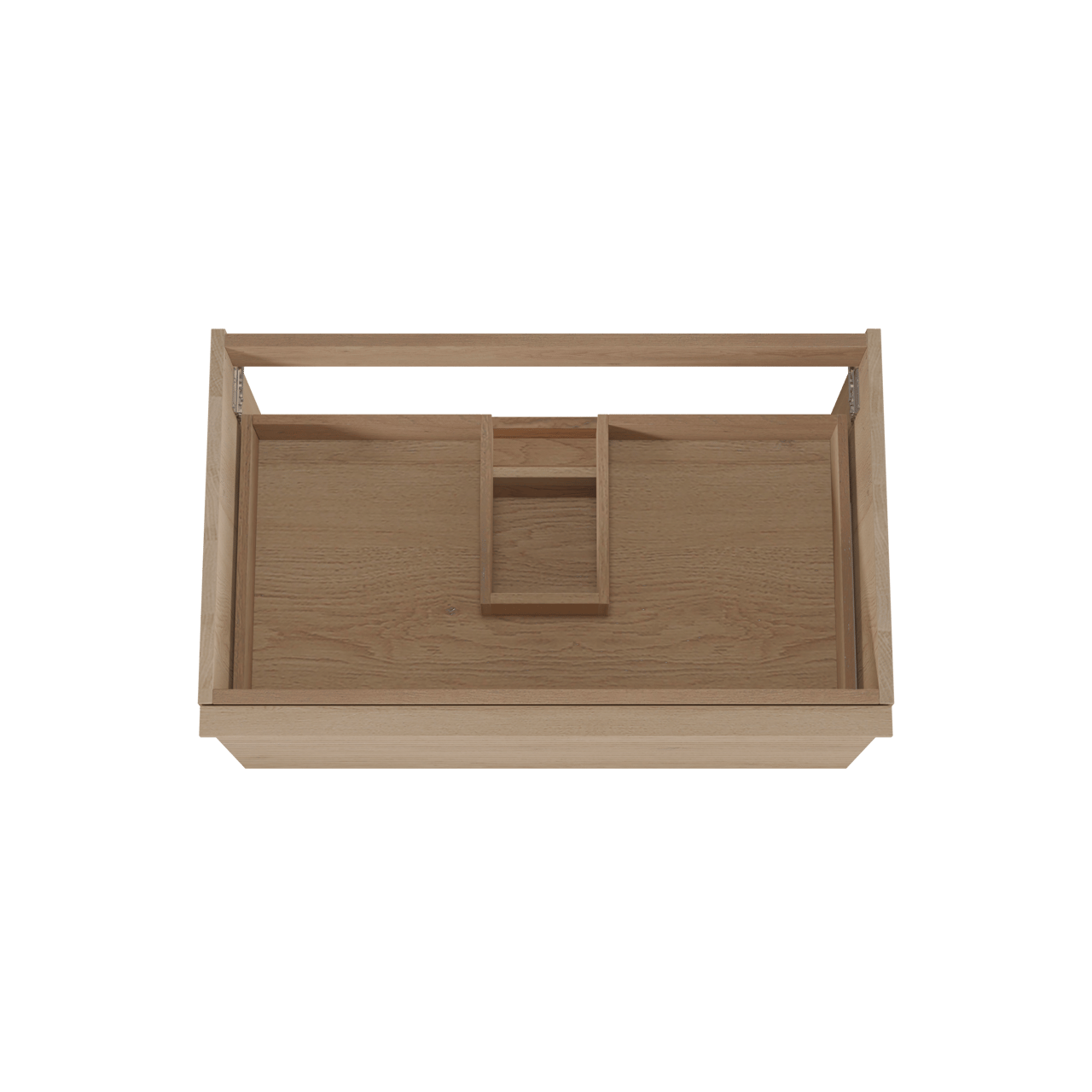 Balmani Forma zwevende wastafelonderkast 90 x 55 cm naturel eiken 2 lades horiz. sym. groef