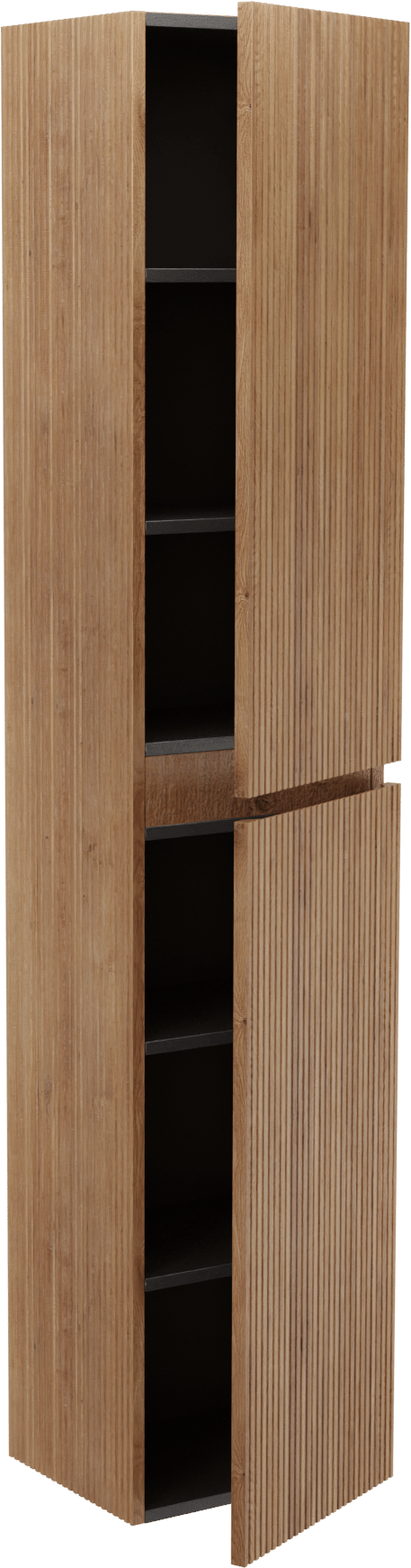 Linie Lado Ribs colonne salle de bains suspendu chêne naturel 35 x 30 x 170 cm