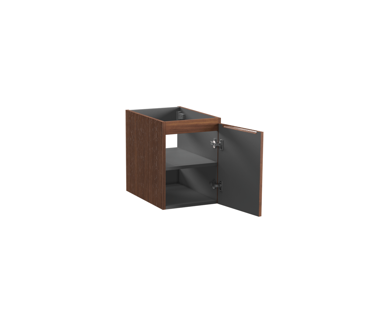 Storke Ribs meuble sous-vasque suspendu 35 x 52 cm noyer