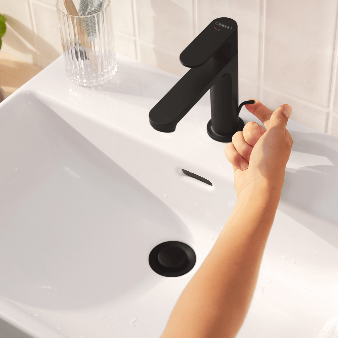 Hansgrohe Rebris 110 Coolstart standaard wastafelkraan Mat Zwart