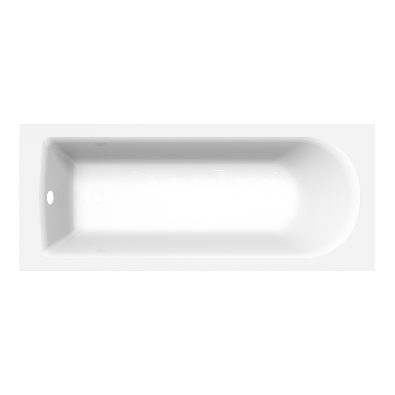 Luca Varess Rosala baignoire encastrable mono 170 x 70 cm acrylique Blanc Brillant