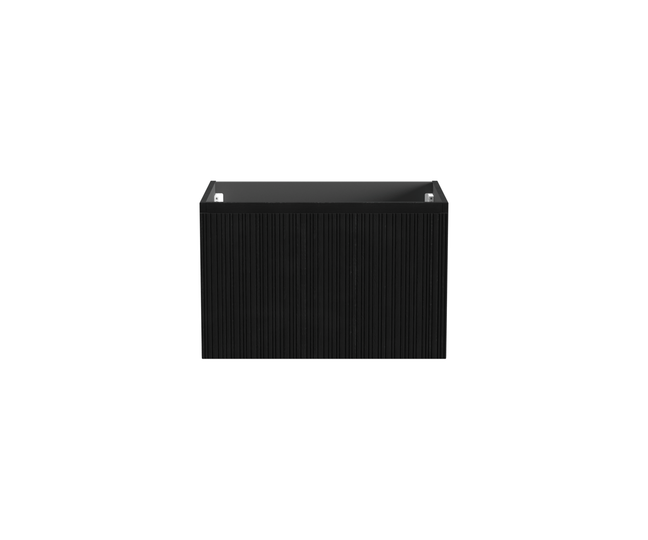 Storke Ribs meuble sous-lavabo suspendu 75 x 52 cm chêne noir 2 tiroirs
