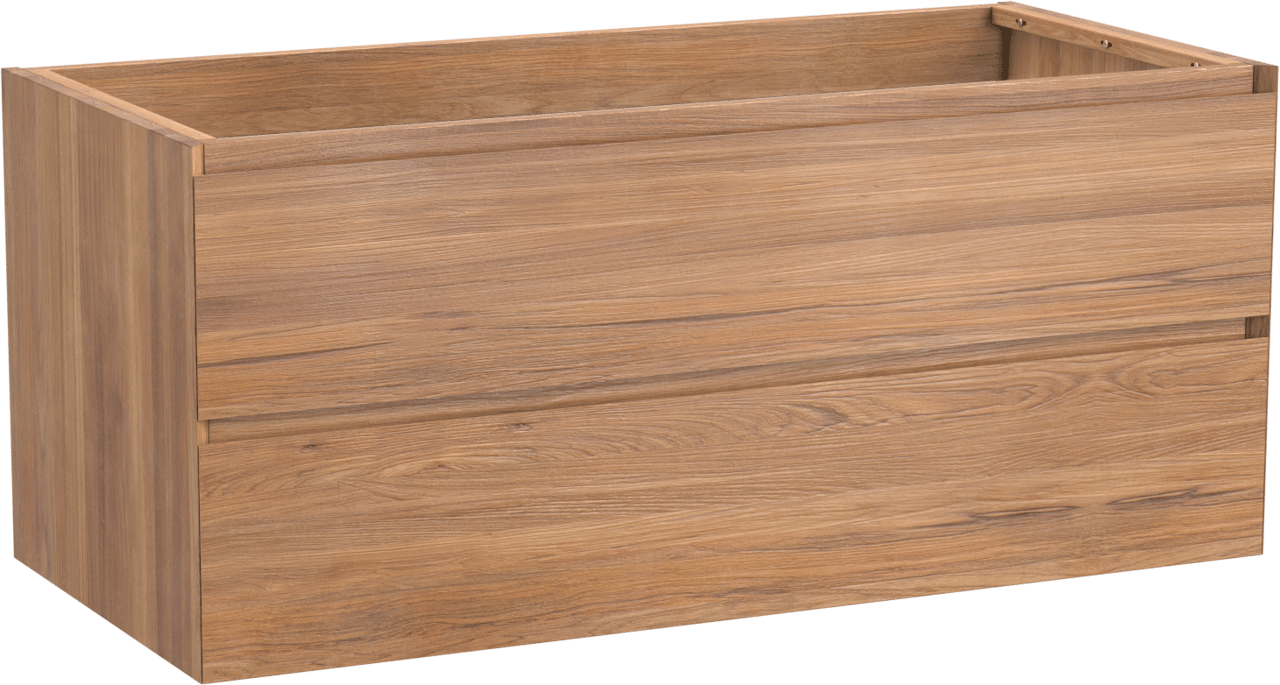 Balmani Mitra zwevende wastafelonderkast 120 x 55 cm teak 2 lades