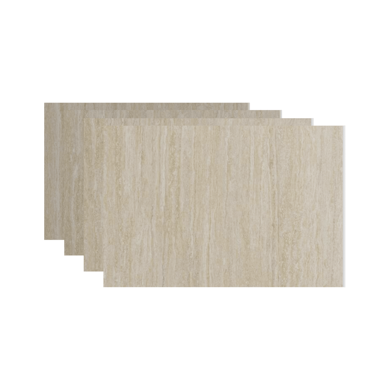 Luca Varess Groovy Wandfliesen (4 Fliesen) 120 x 60 cm, SPC, Travertin