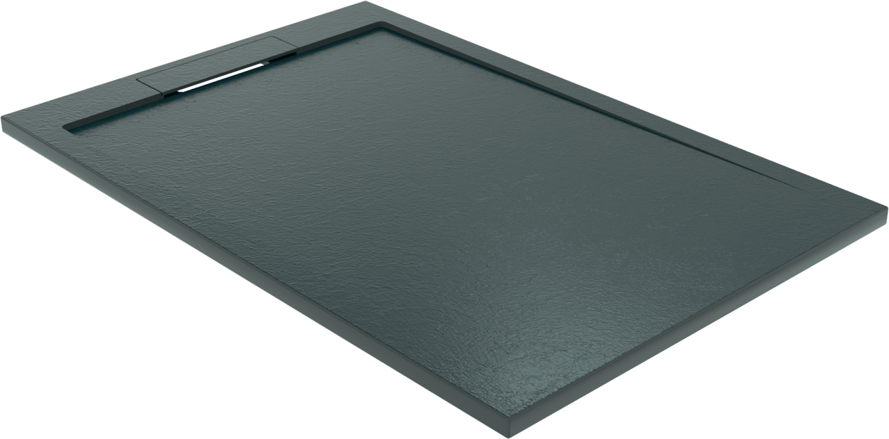Balmani Indus receveur de douche 120 x 80 cm marbre composite gris graphite structure en ardoise
