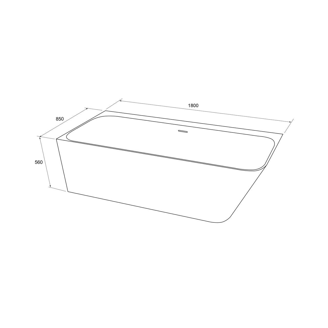 Balmani Zigga tweepersoons hoekbad links 180 x 85 cm Solid Surface mat wit