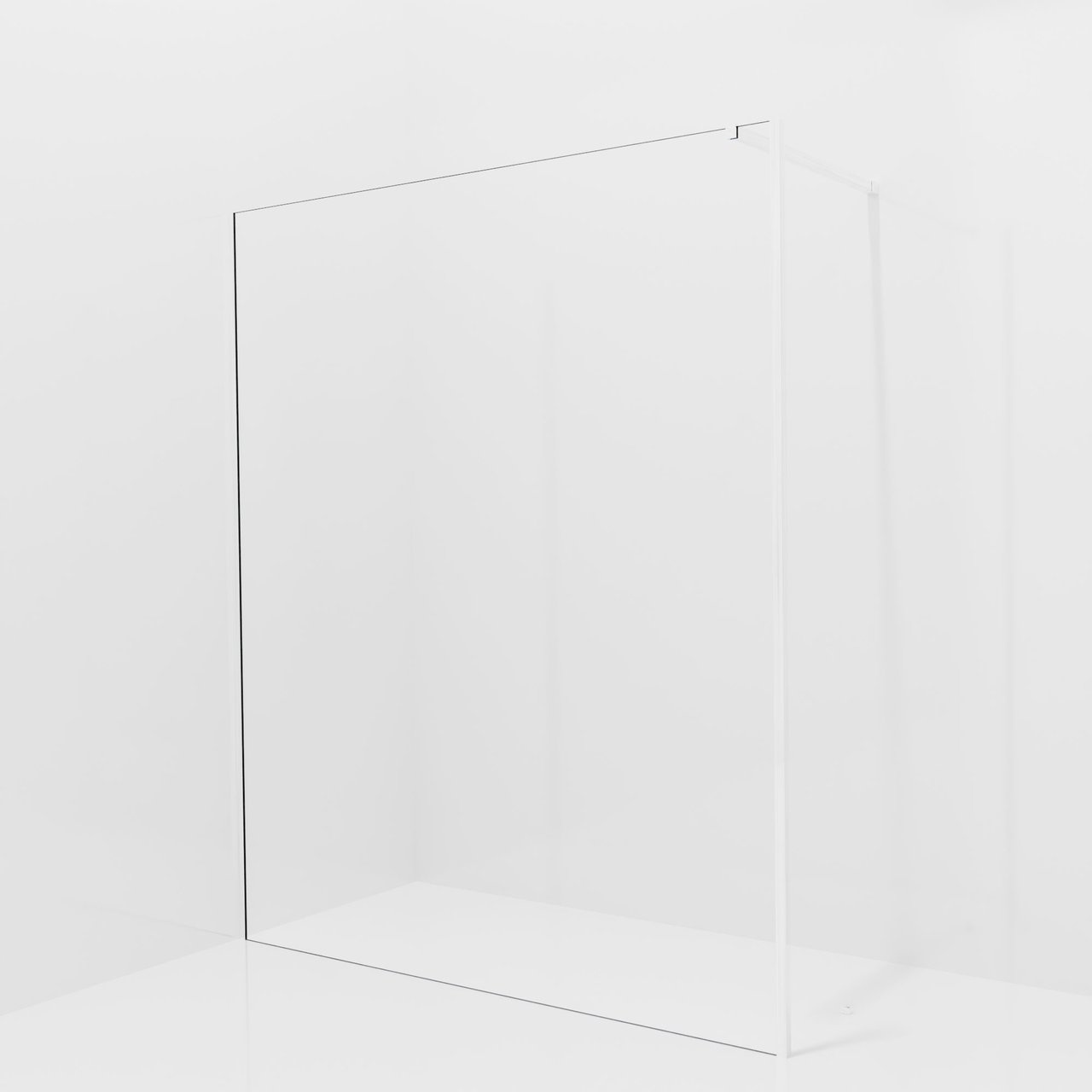 Balmani Modular douche à l'italienne avec paroi latérale fixe: 170 x 200 cm, Verre transparent, avec coating, Profil Chrome brillant