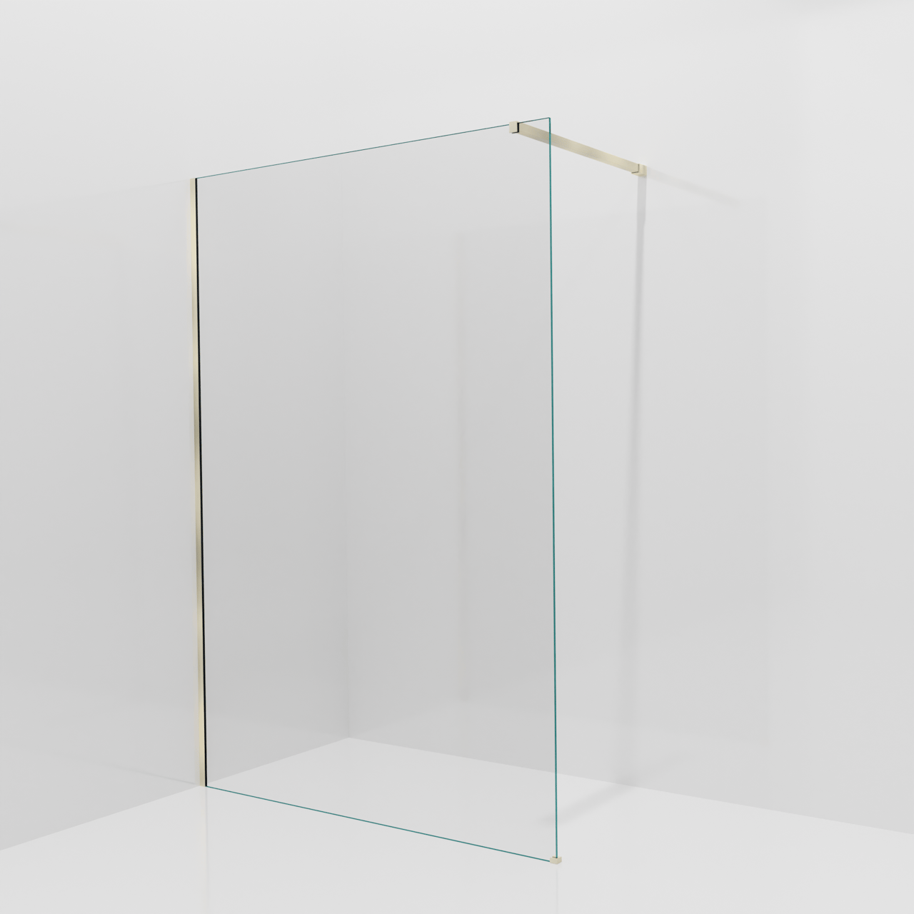 Balmani Modular inloopdouche: 140 x 200 cm, Helder glas, Brushed Champagne Gold profielen