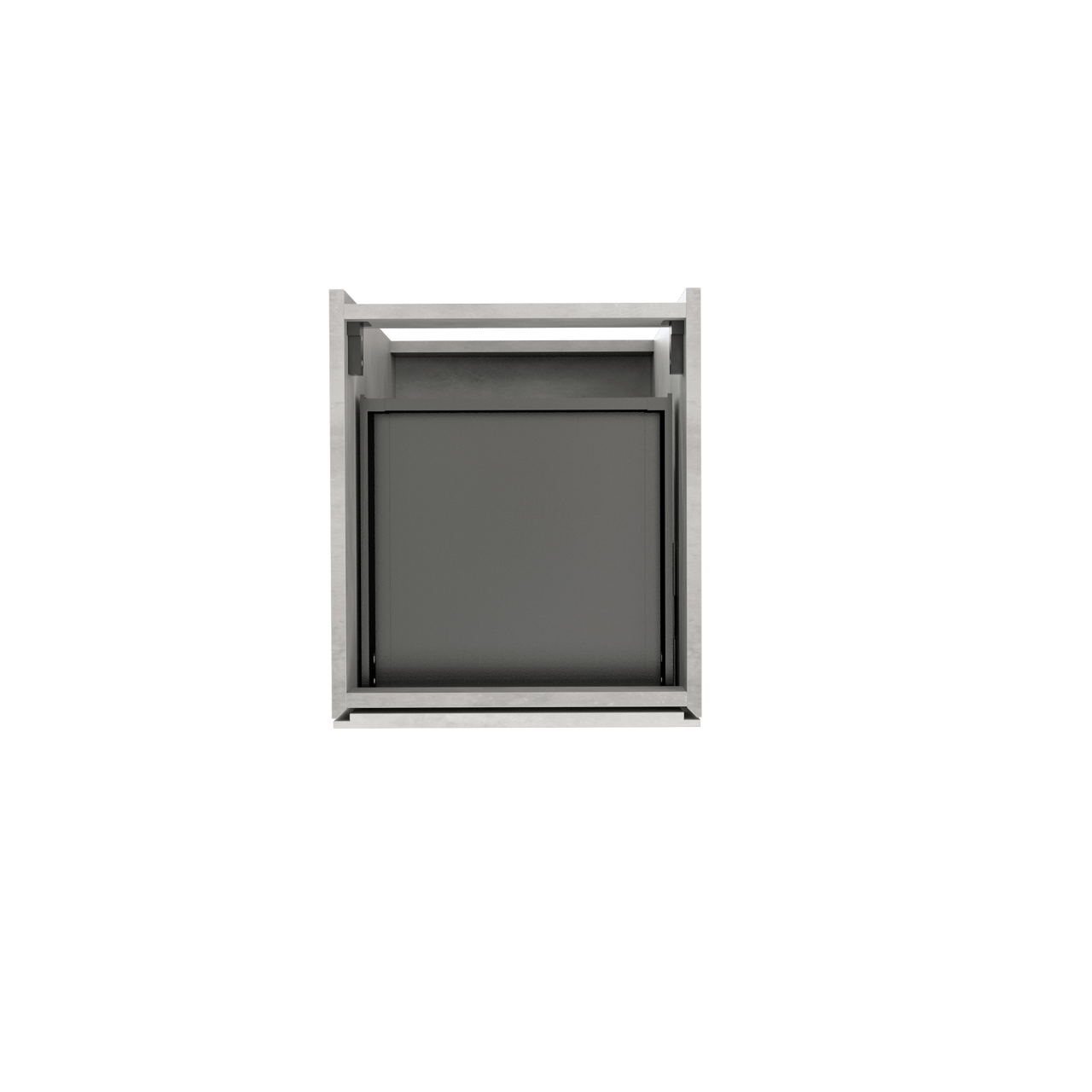 Storke Edge stehender Bad-Unterschrank, 45 x 52 cm, Beton silbergrau, 3 Schubladen