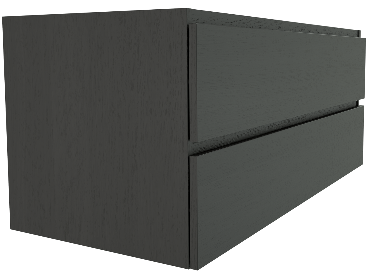 Balmani Lucida zwevende wastafelonderkast 120 x 55 cm zwarte eik 2 lades