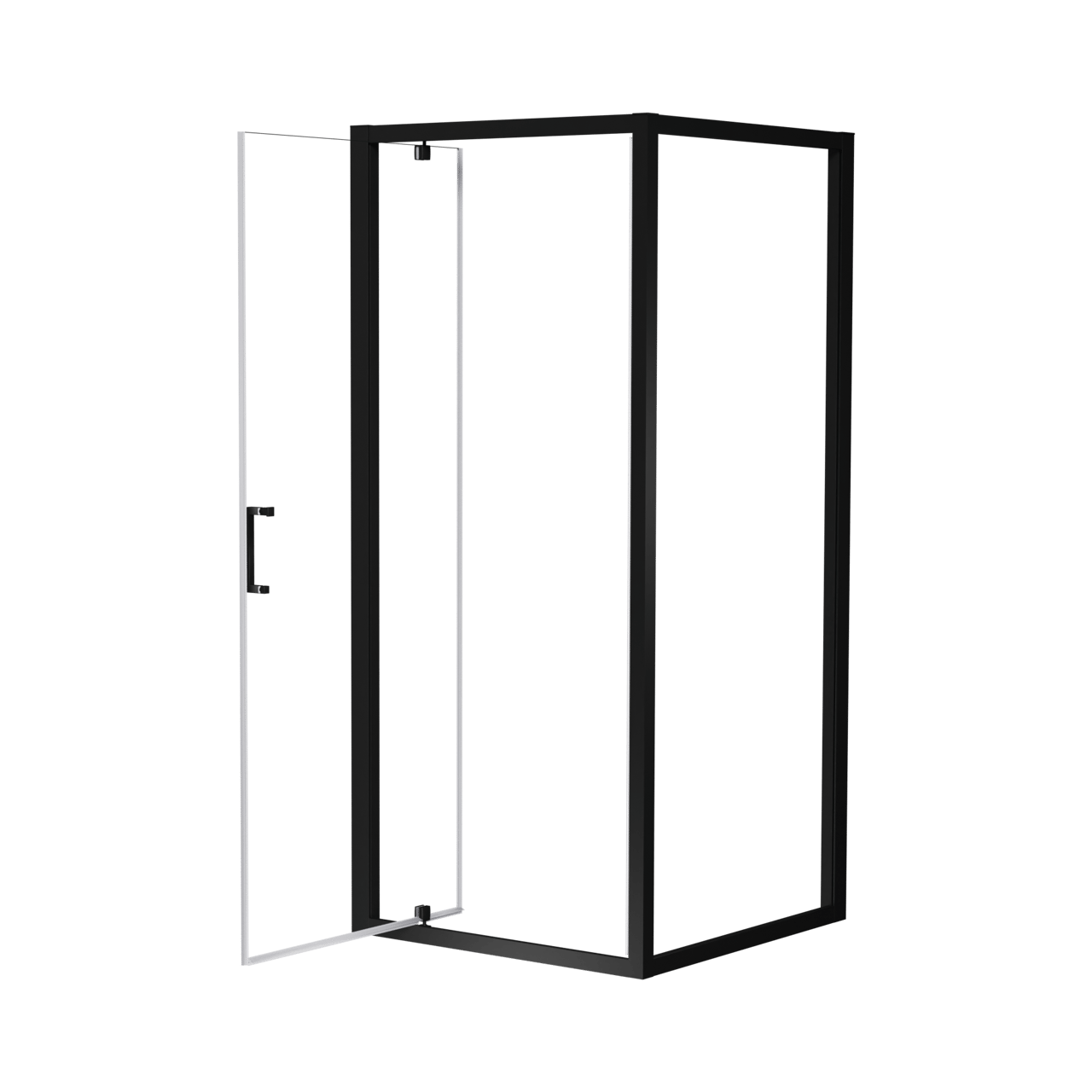 Luca Varess Talan douche draaideur 90 x 200 cm helder glas mat zwart profiel