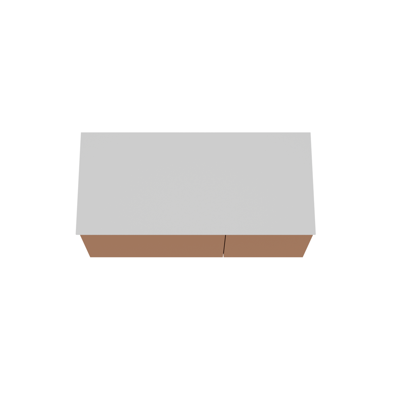 Balmani Sfera by Lucida meuble salle de bains suspendu 120 x 55 cm cotto avec Stretto tablette simple ou double en solid surface blanc mat
