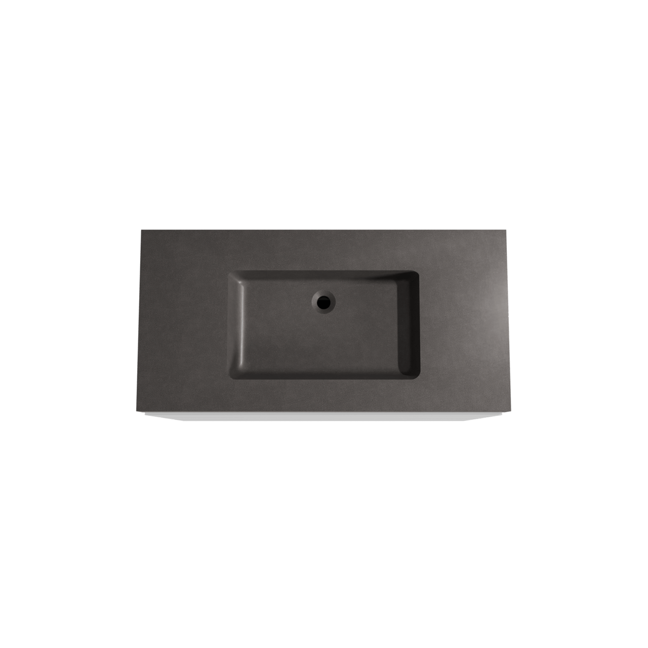 Storke Edge staand badkamermeubel 105 x 52 cm mat wit met Scuro High enkele wastafel in kwarts mat zwart