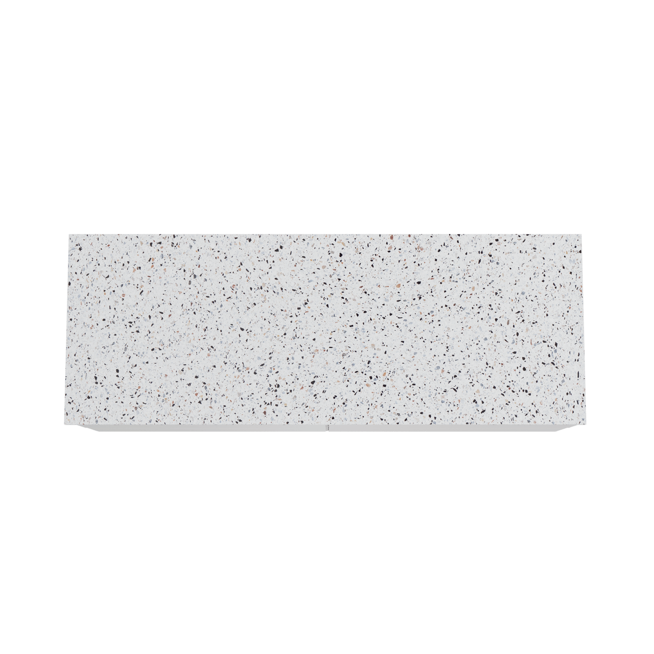 Balmani Mitra meuble salle de bains suspendu 150 x 55 cm blanc mat avec Stretto tablette simple ou double en blanc/noir mat terrazzo
