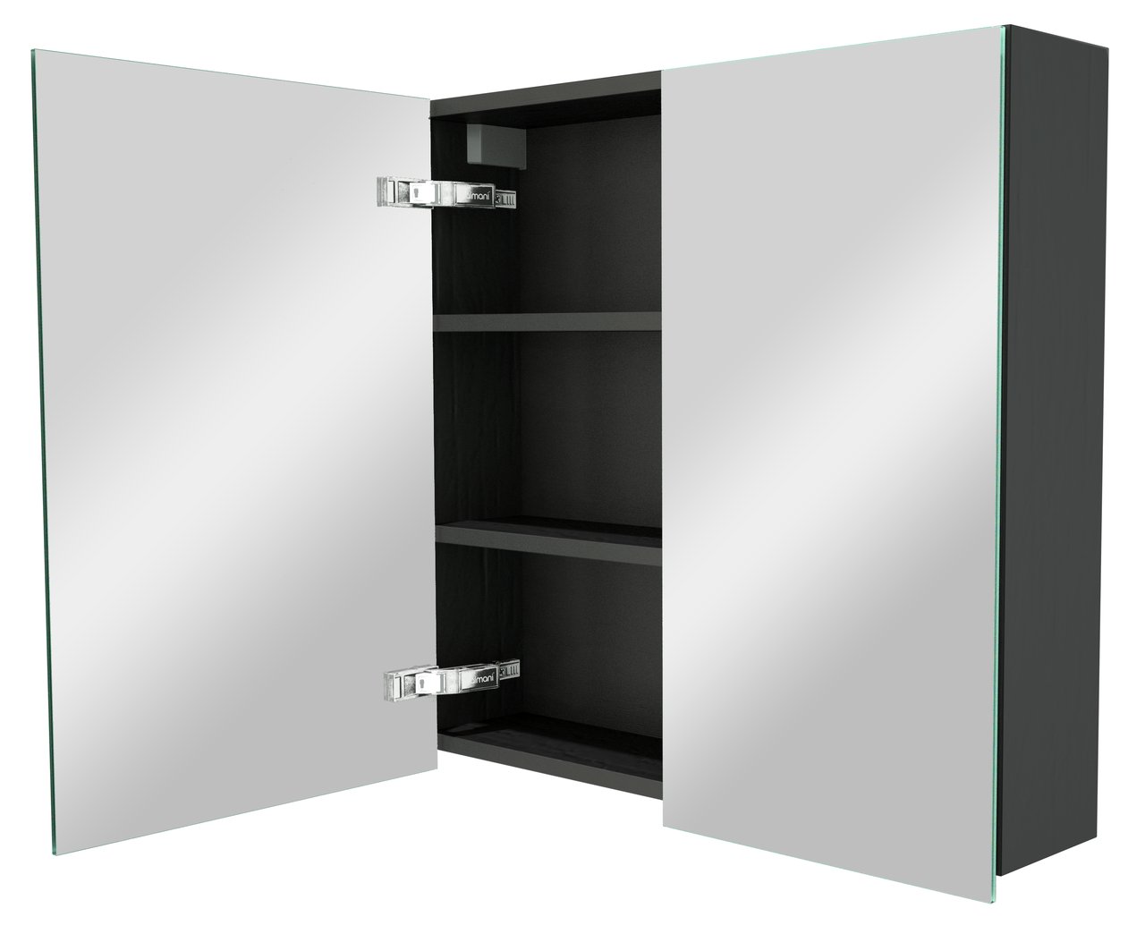 Balmani Lucida spiegelkast 75 x 72 cm zwarte eik