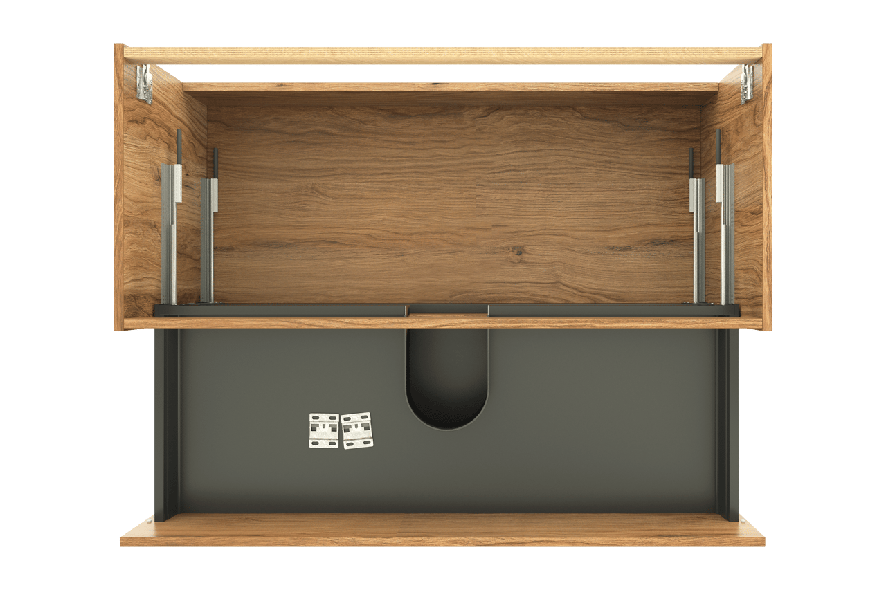 Balmani Lucida zwevende wastafelonderkast 120 x 55 cm teak 2 lades