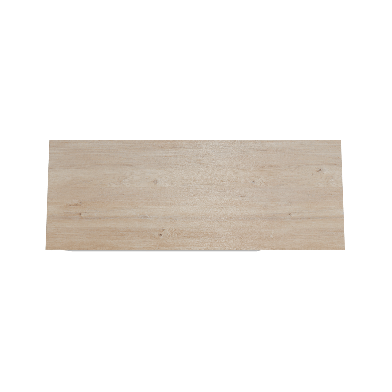 Storke Edge zwevend badkamermeubel 140 x 52 cm glanzend wit met Panton enkel of dubbel tablet in melamine ruwe eik
