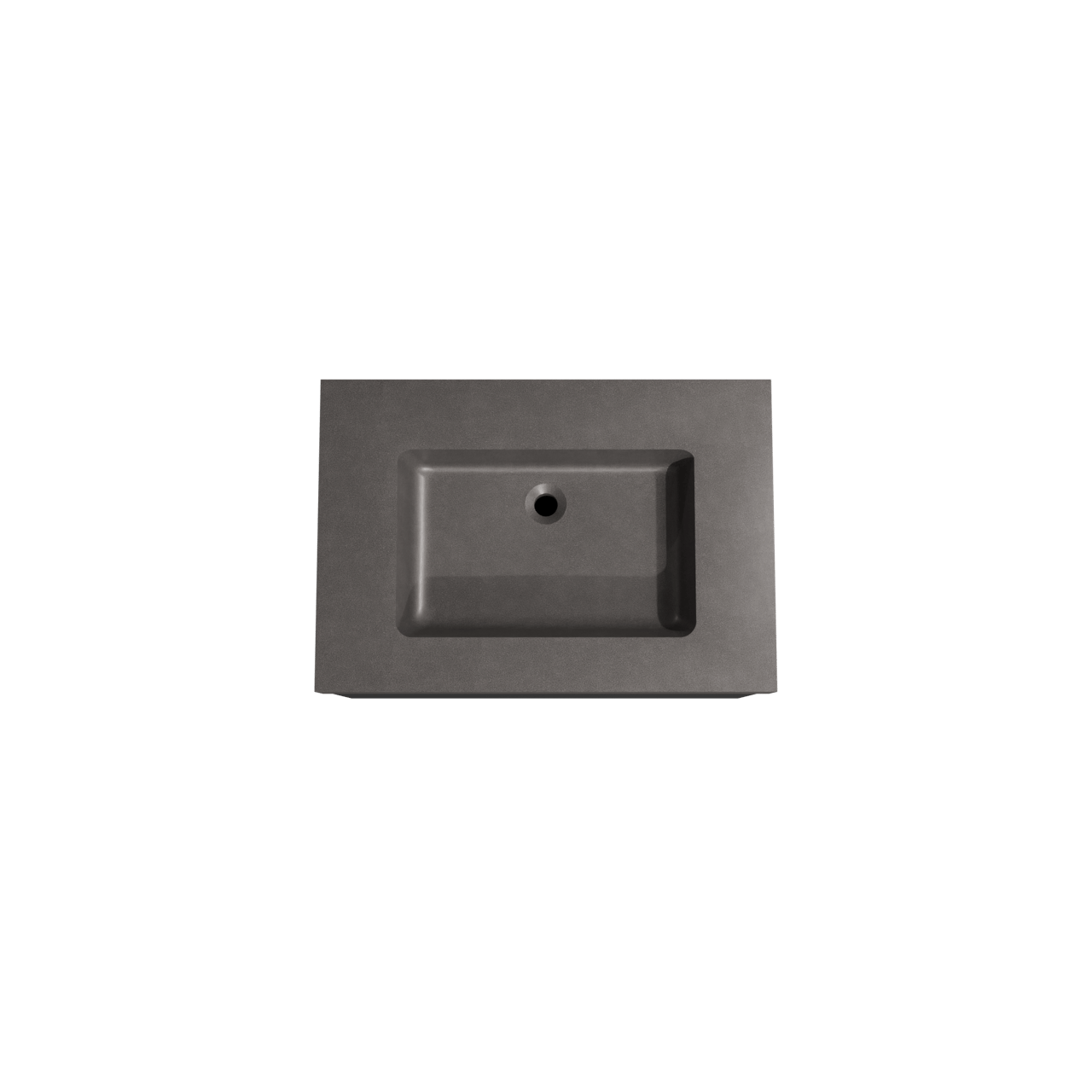 Storke Edge zwevend badkamermeubel 75 x 52 cm mat zwart met Scuro High enkele wastafel in kwarts mat zwart