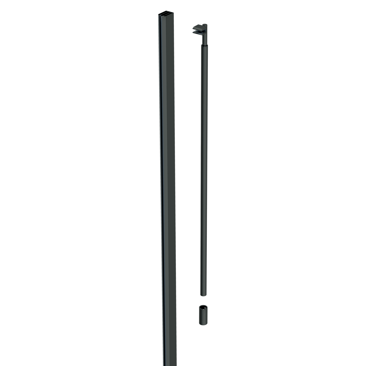 Linie Walk-in II jeu de profilés verre 8 mm noir mat