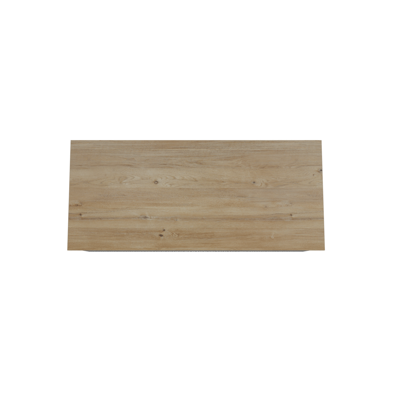 Storke Ribs zwevend badkamermeubel 120 x 52 cm zwarte eik met Panton enkel of dubbel tablet in melamine ruwe eik, Verticale asymmetrische rechte ribbel