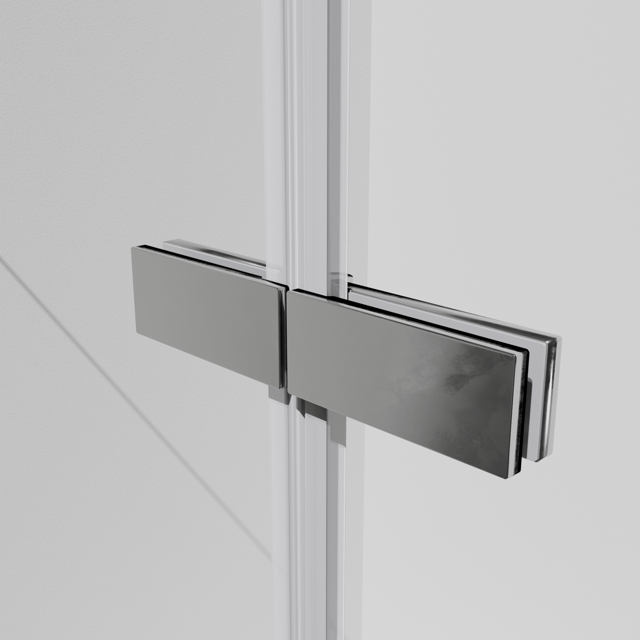 Luca Varess Kuresa pare-baignoire pliant en 2 pièces 140 cm verre transparent profil chrome brillant