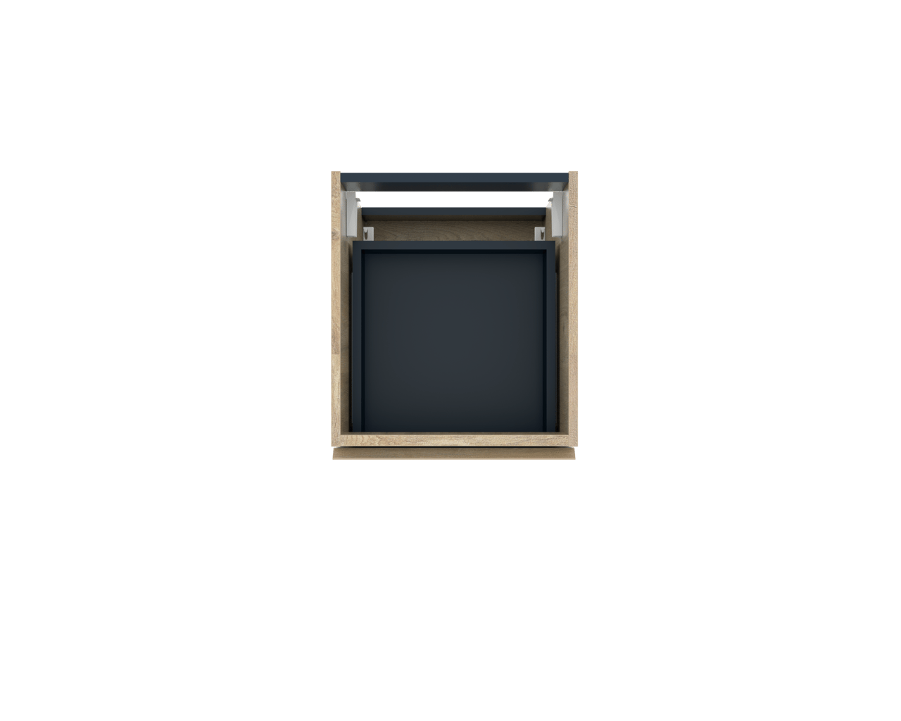 Linie Lado meuble sous-lavabo suspendu 40 x 46 cm chêne naturel 2 tiroirs