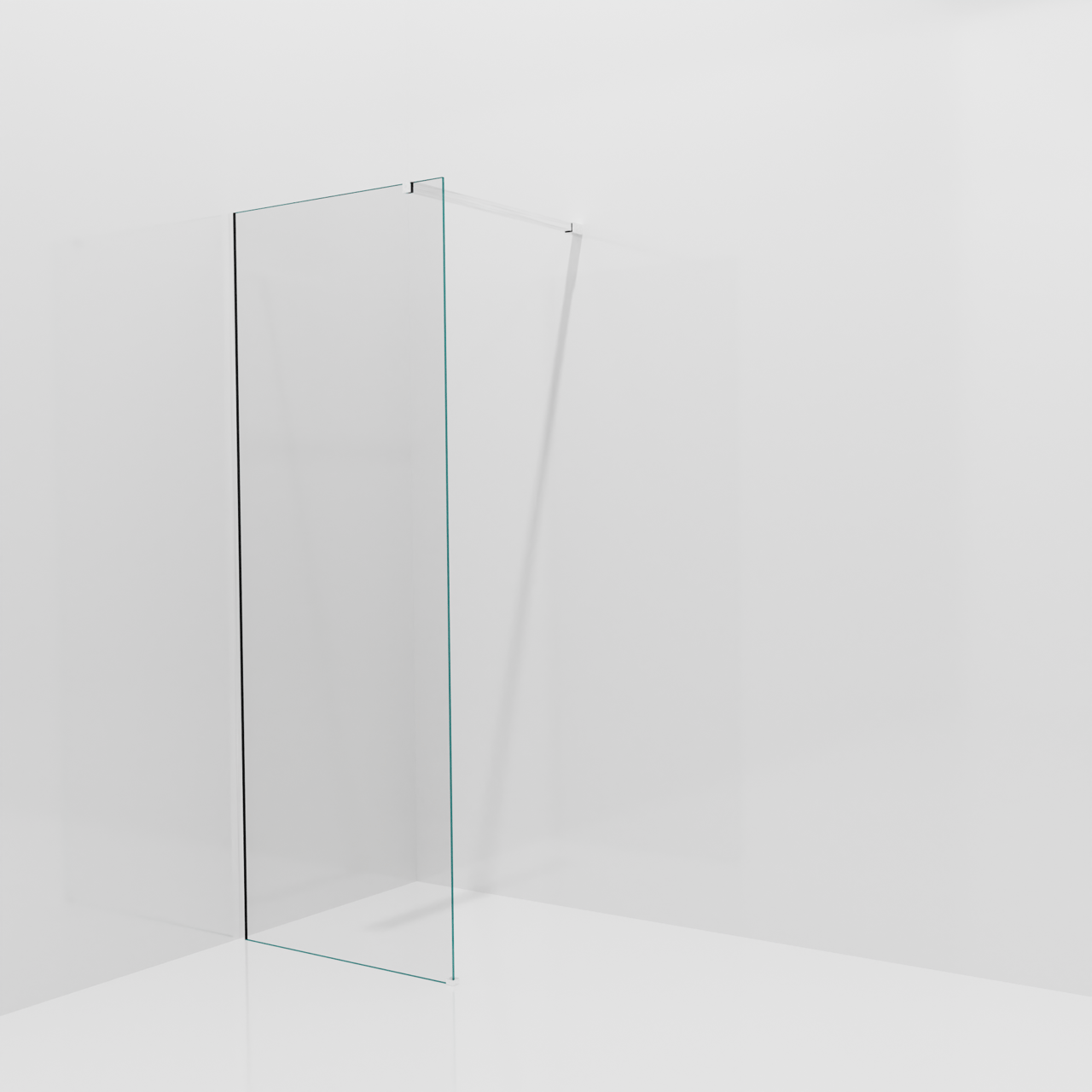 Balmani Modular douche à l'italienne: 80 x 200 cm, Verre transparent, Profil Chrome brillant