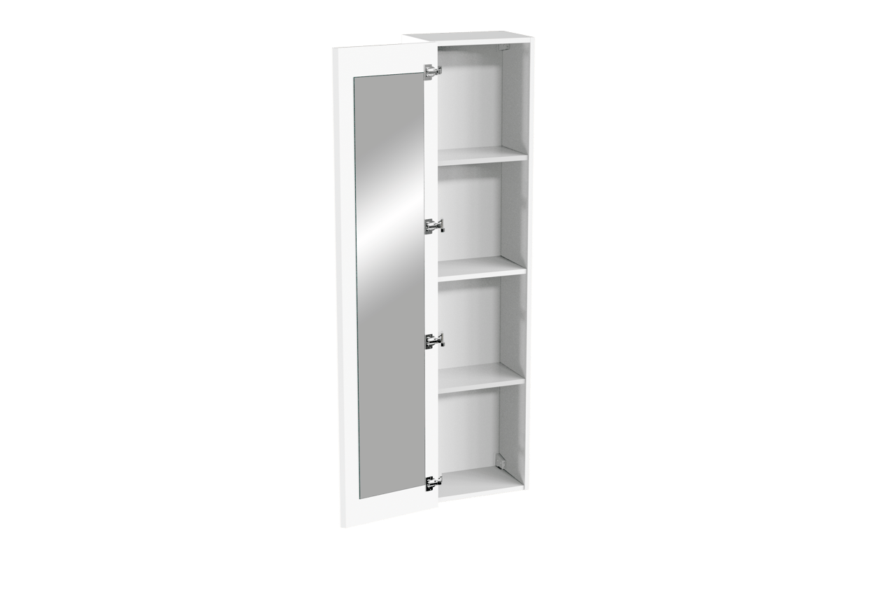 Storke Edge colonne salle de bains suspenduee avec miroir blanc mat 40 x 30 x 170 cm