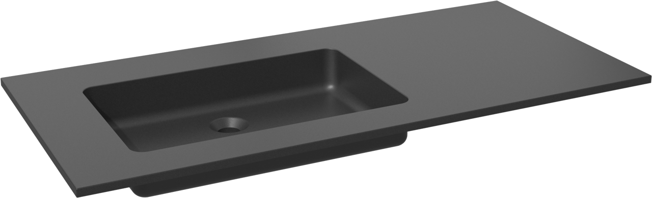 Storke Scuro asymmetrisch linkse wastafel mat kwarts 110 x 52 cm combinatie kast 35 cm