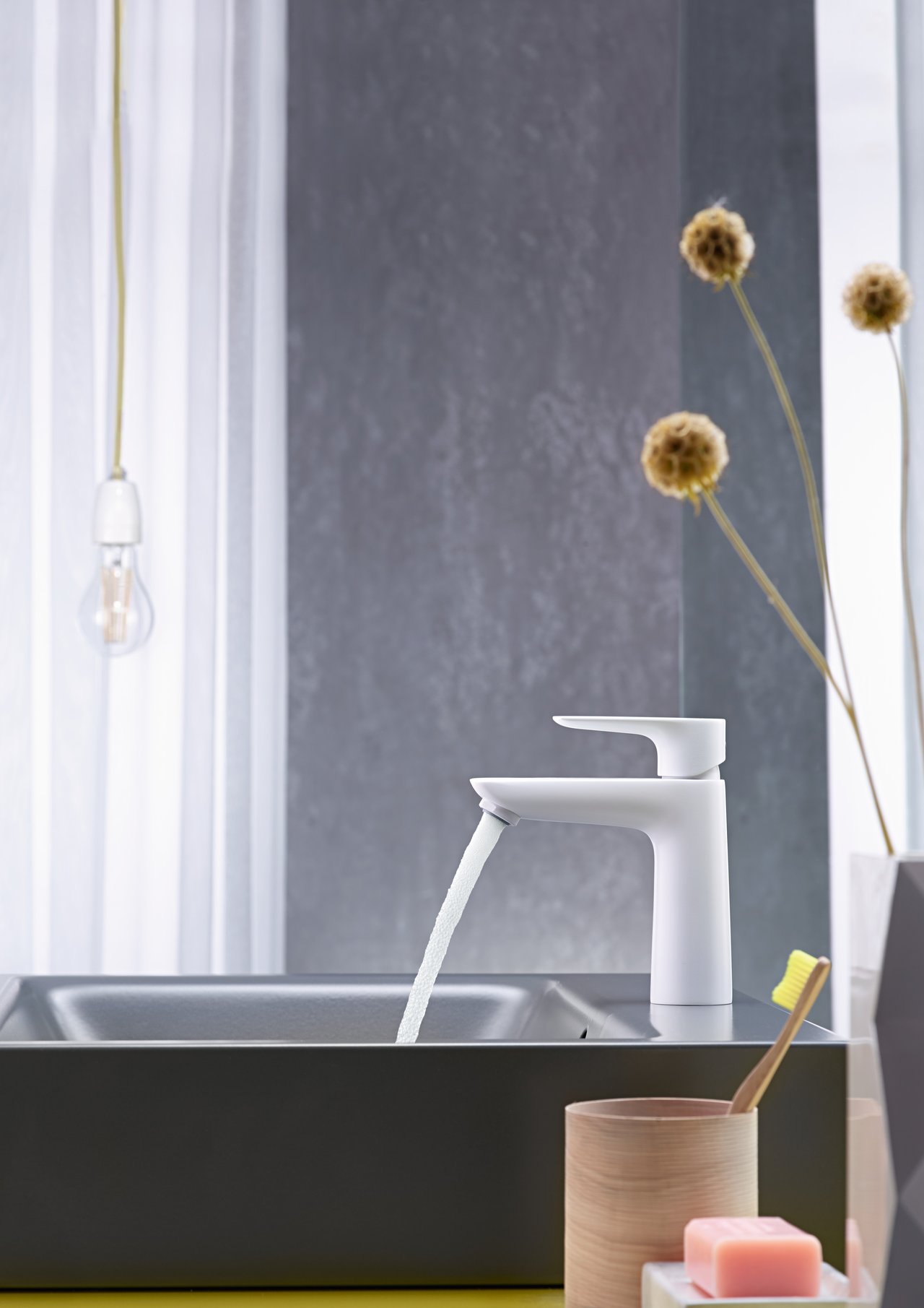 Hansgrohe Talis E 110 Coolstart wastafelkraan Matt White