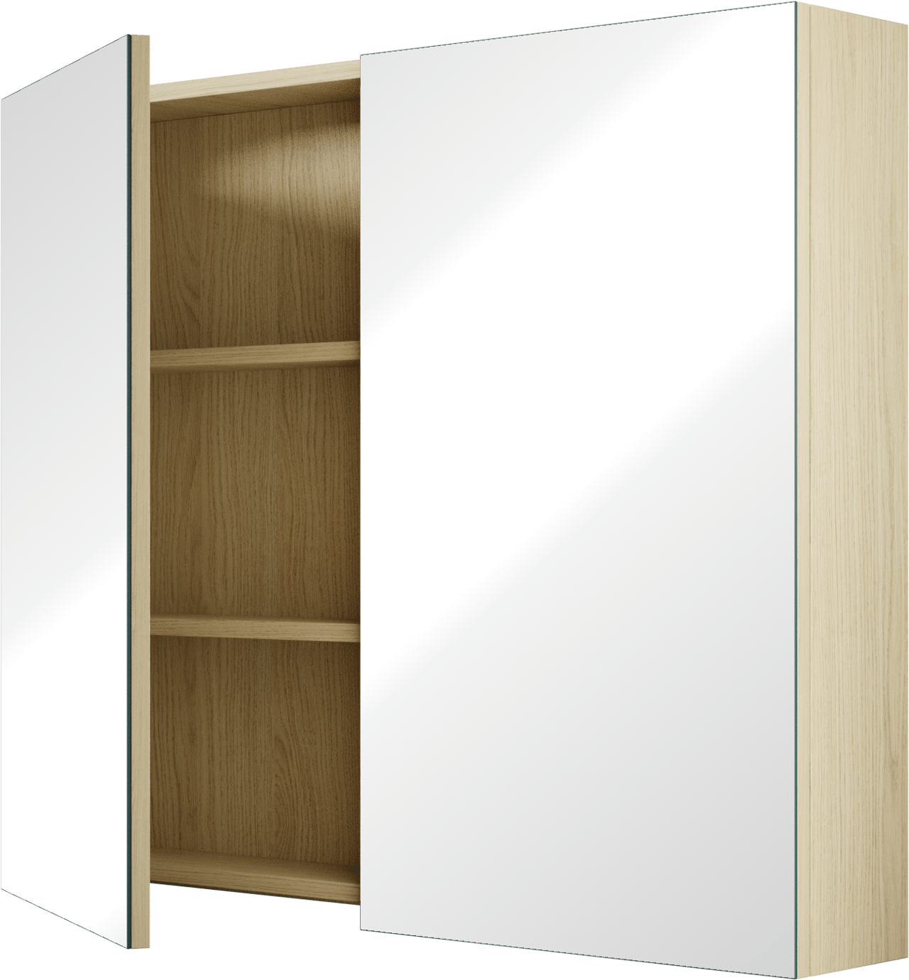 Linie Montro spiegelkast 90 x 75 cm scandinavisch eiken