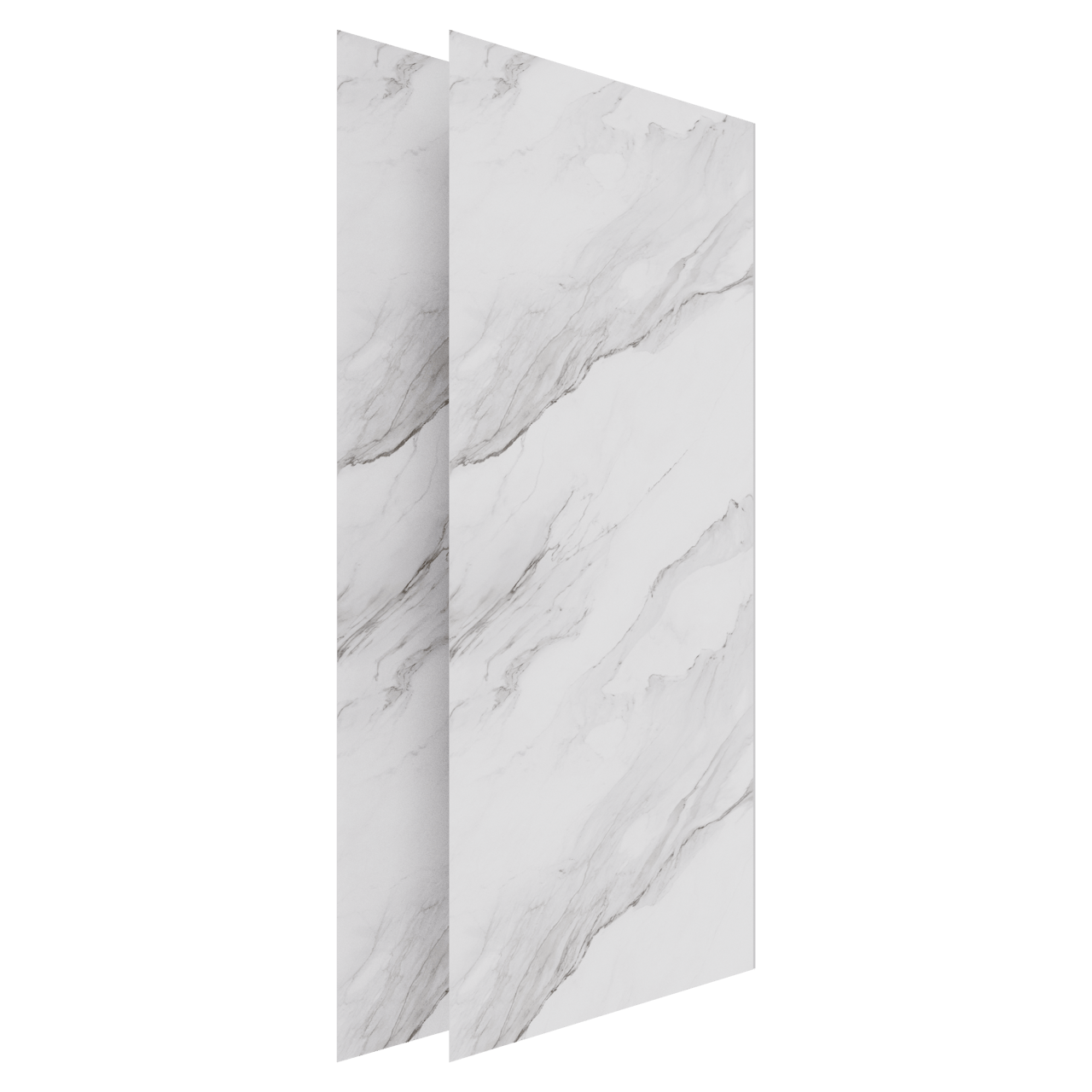 Luca Varess Suite Set revêtement mural de douche 2 x 120x260 cm, SPC, Marble white