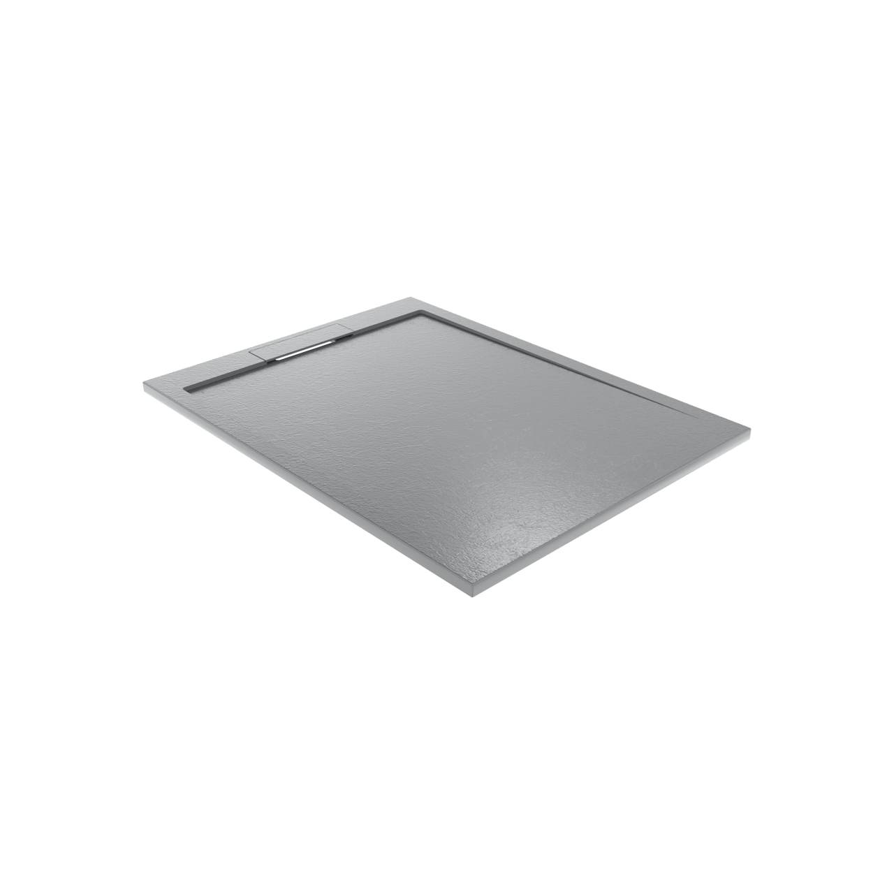 Balmani Indus douchebak 120 x 90 cm composietmarmer donkergrijs leisteenstructuur