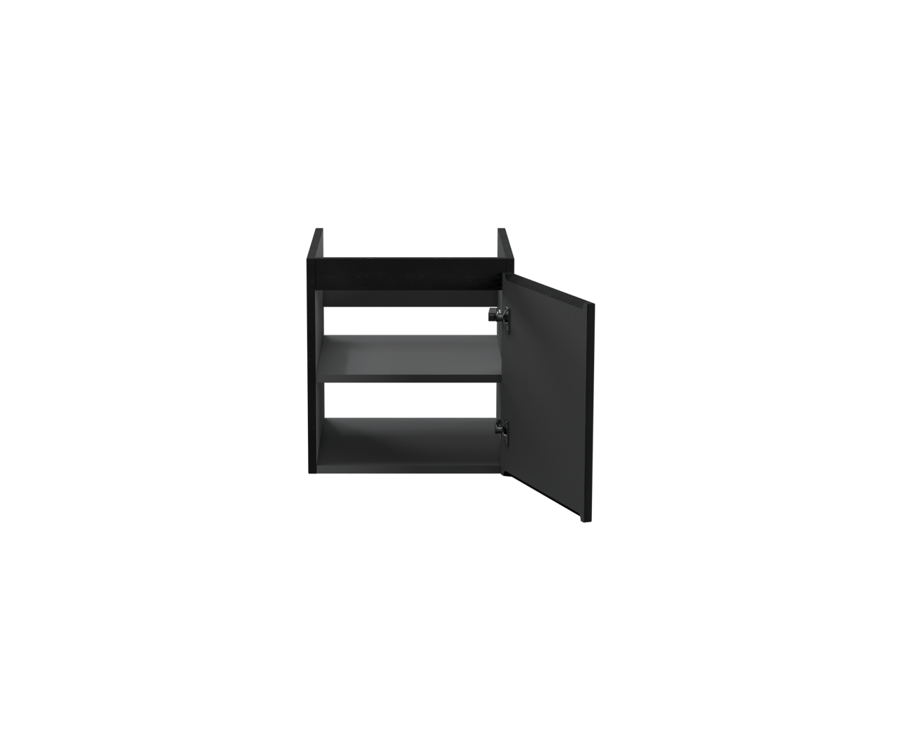 Storke Ribs hängender Waschbeckenunterschrank: 45 x 52 cm, Eiche Schwarz