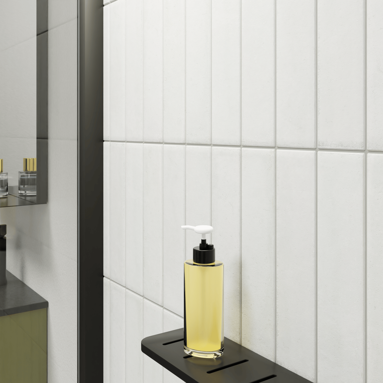 Carruzo Volcan keramische wandtegels 32 stuks 6x25cm Perla